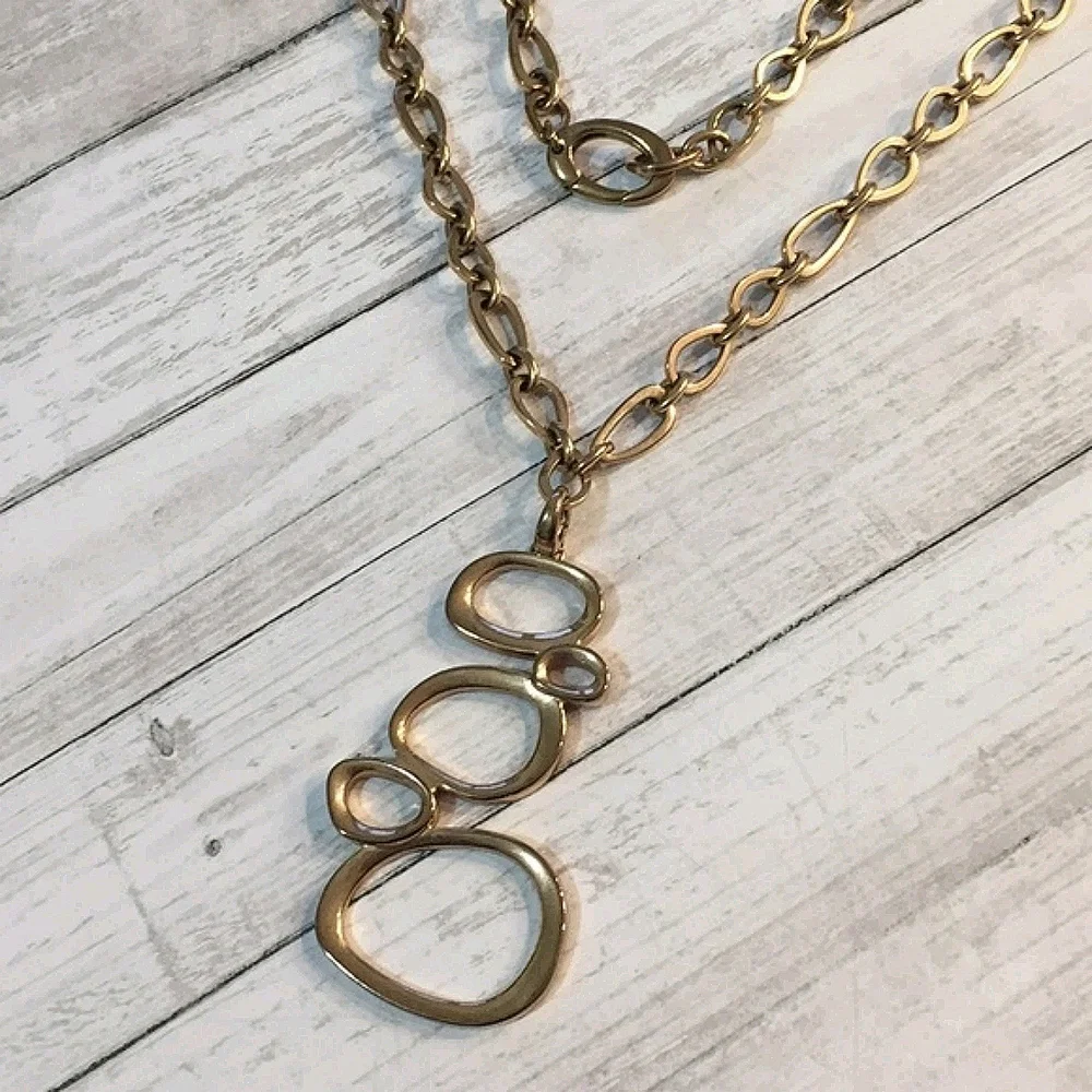 Abstract gold necklace